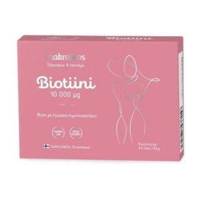Витамины для волос Биотин (витамин B7) Macrobios Biotin 10mg 60 таблеток