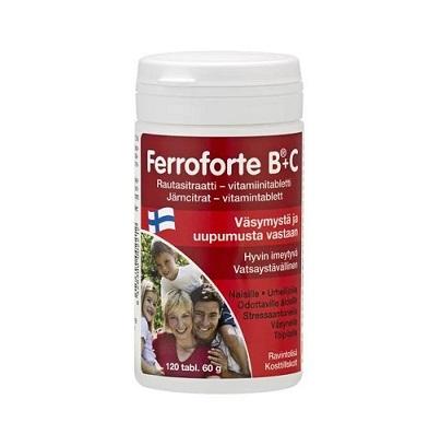 Витамины Ferroforte B+C (железо, витамины B+C) - 120 таб
