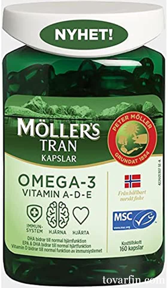 Витамины Moller Omega 3 160 капсул (Норвегия)