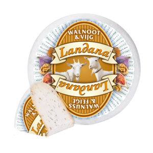 Сыр Landana Geit Walnoot Ландана козий сыр с кусочками хрустящего грецкого ореха и свежим сладким инжиром